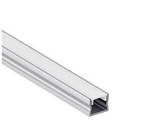 Perfil Fita LED Sobrepor 2 Metros 17x15mm Alumínio Difusor Fosco R4-B