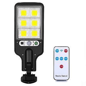 Luminária Pública 20W LED Solar Poste Sensor e Fotocelula Branco Frio IP66