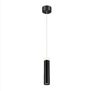 Lustre Pendente LED 7W Tubo Preto 20cm 3000K Bivolt DCD01132