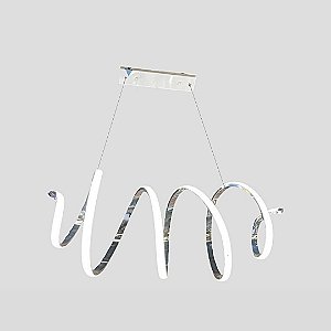 Lustre Pendente Moderno Ondular Espiral LED 50W 4000K Bivolt 6013