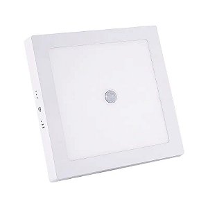 Painel LED 18W Sensor de Presença 22x22 Sobrepor 6500K Bivolt