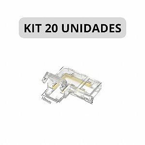 KIT 20 Emenda Curva L Fita LED 10mm 12V 24V