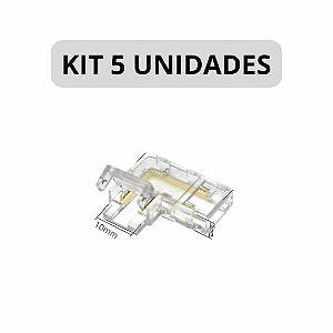 KIT 5 Emenda Curva L Fita LED 10mm 12V 24V