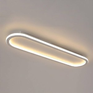 Lustre Plafon LED 48W Telaio Linear 120cm Branco 3000K Bivolt