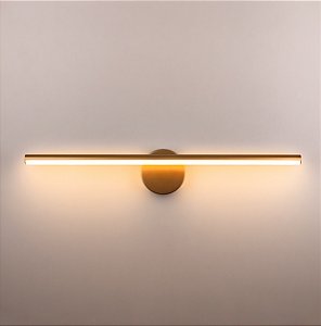Arandela LED 12W Hubble 60cm Espelho Quadro Dourado 3000K Bivolt