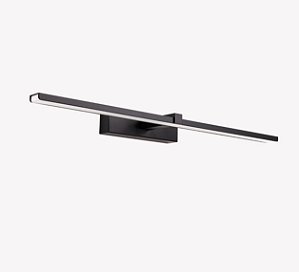 Arandela LED 12W Espelho Quadros 60cm Aquila Preto 3000K Bivolt