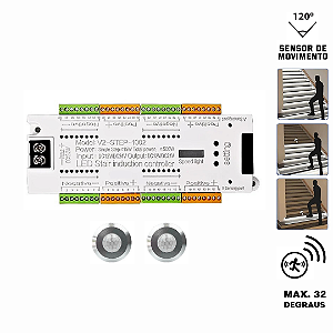 Central Controladora Escada 32 Degraus Sensor De Presença 12V 24V