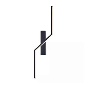 Arandela LED 12W 60cm Raio Preto 3000K Bivolt