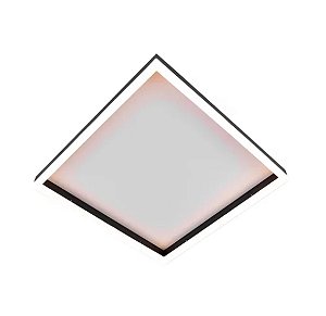 Lustre Plafon LED 28W Sobrepor 40x40 Preto 3000K Bivolt