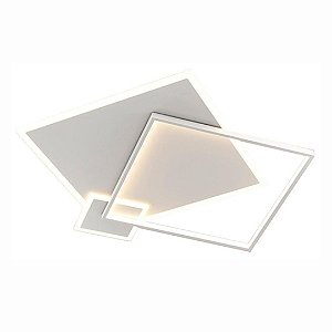 Lustre Plafon LED 60W Sobrepor Moderno Branco 3200K Bivolt