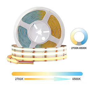 Fita LED COB Multicor CCT 28W 608 LED’s 12V IP20 5 Metros