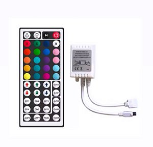 Controle Fita LED RGB 44 teclas 20 Cores DIY 12-24V IR + Receptor