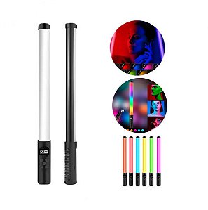 Bastão Luz LED Portátil RGBW+WW Foto Filmagem 50cm Controle USB 5V