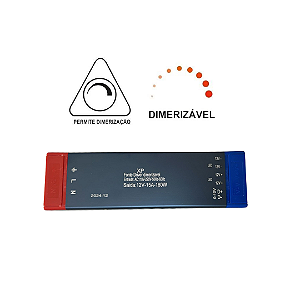 Fonte Driver 15A Dimerizavel Slim 12V 180W Fita LED