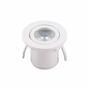 Mini Spot LED 1W Móvel Redondo Direcionável Branco 3000K Bivolt