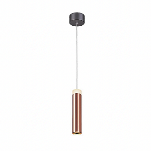 Lustre Pendente LED 7W Tubo Bronze 20cm 3000K Bivolt DCD01133
