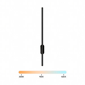 Arandela LED 12W Fit 60cm Sabre Parede Slim Preto Multicor Bivolt