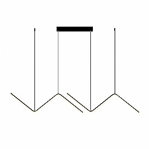 Lustre Pendente LED 23W Zig Zag 90cm Preto 3000K Bivolt