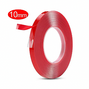 Fita Adesiva Dupla Face 10mm 33 Metros Alta Fixação Uso Interno