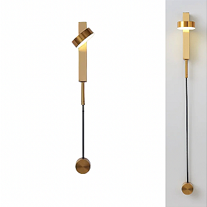 Arandela LED 7W Make Interruptor Analógico Dourada 3200K Bivolt