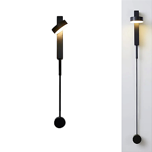 Arandela LED 7W  Make Interruptor Analógico Preta 3200K Bivolt