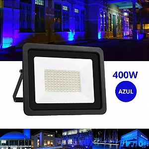 Refletor 400W LED SMD Slim Mini Holofote Azul IP67 Bivolt
