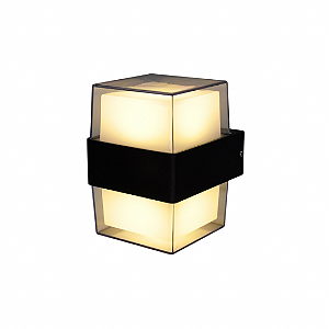 Arandela LED 10W Duplo Facho 360° Preto IP66 3000K Bivoltt