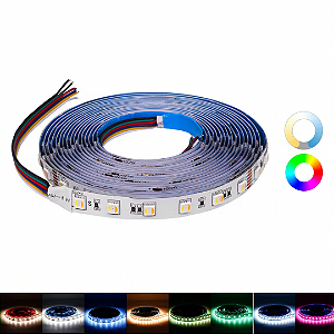 Fita LED 5050 RGBW+WW 14.4W 60 LED’s 24V IP20 5 Metros