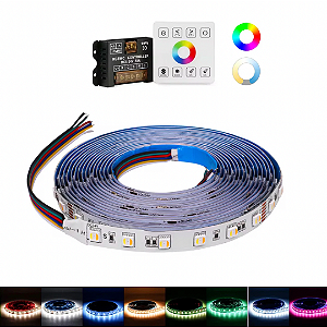 Fita LED 5050 RGBW+WW 14.4W 60 LED’s 24V IP20 5 Metros + Central