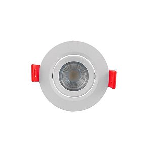 Spot 3W Redondo LED COB Direcional Branco Quente