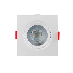 Spot 5w LED COB Quadrado Direcional Branco Quente