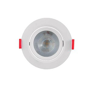 Spot 5W Redondo LED COB Direcional Branco Quente
