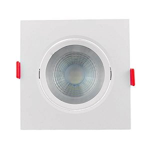 Spot 7w Quadrado LED COB Direcional Branco Frio