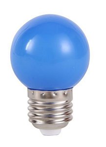 Lampada LED Bolinha 1W Azul E27 127V