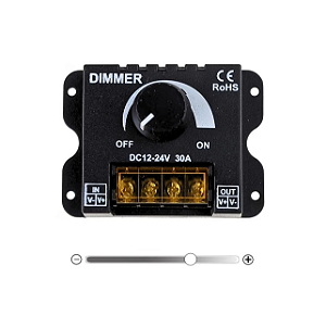 Dimmer Analógico Fita LED 12-24V 30A Interruptor