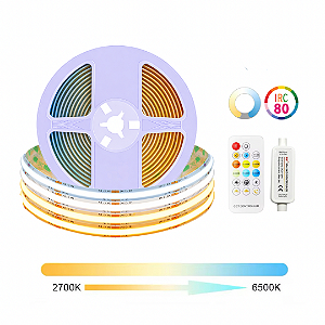 Fita LED COB Multicor CCT 24W 480 LED’s 24V IP20 IRC80 10 Metros Ctrl