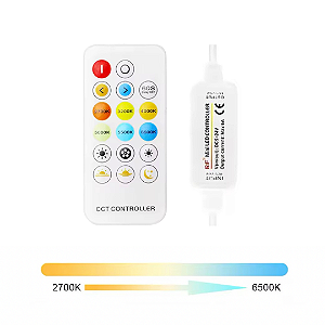 Controle Remoto Fita LED Multicor CCT 5V-24V Max 5A RF