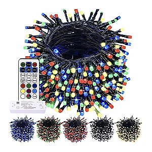 KIT Cordão Pisca LED Digital RGBW 100 Metros Ctrl Remoto IP44 220V