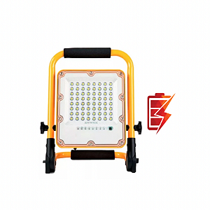 Refletor LED 100W Bateria Recarregável Holofote SMD Portátil Branco Frio