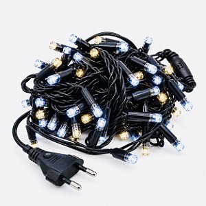 Pisca LED Natal Fixo 2.3mm IP65 10 Metros Branco Frio Strobo Quente 220V