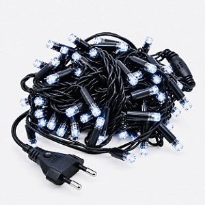 Pisca LED Natal Fixo 2.3mm IP65 10 Metros Branco Frio 220V