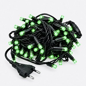 Pisca LED Natal Fixo 2.3mm IP65 10 Metros Verde 220V