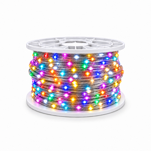 Cordão LED Natal Digital 100 Metros 2811 RGBIC IP67 12V Fio Transparente