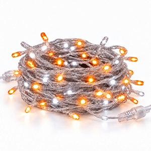 Pisca LED Natal Sequencial 3 Metros Ambar Fio Translucido Bivolt