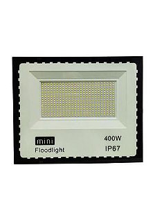 Refletor 400W LED SMD Slim Mini Holofote Branco Frio IP67 Bivolt