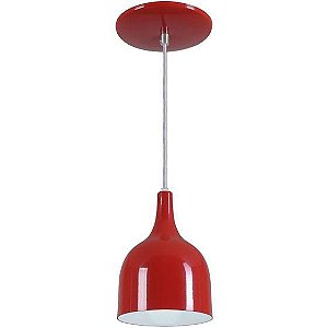 Pendente Gota Teat Luminária Lustre Alumínio E27 Vermelho