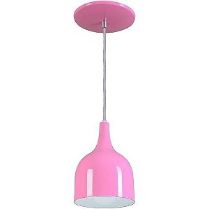 Pendente Gota Teat Luminária Lustre Alumínio E27 Rosa