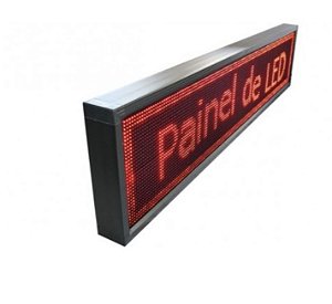 Painel LED Vermelho 70x20 Letreiro Luminoso Digital Alto Brilho USB