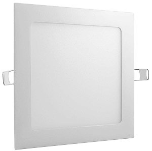 Painel 12W LED Embutir Slim Quadrado 17x17 6500K Branco Frio Bivolt