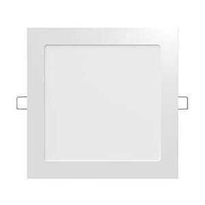Painel 3W LED Embutir Slim Quadrado 9,5x9,5 3500K Branco Quente Bivolt